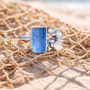 Kyanite, Topaz & Moonstone Ring